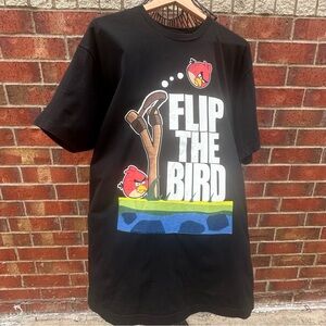 Angry Birds Graphic Tee Nostalgic Pop Culture Humor Novelty Tee Gaming Meme
